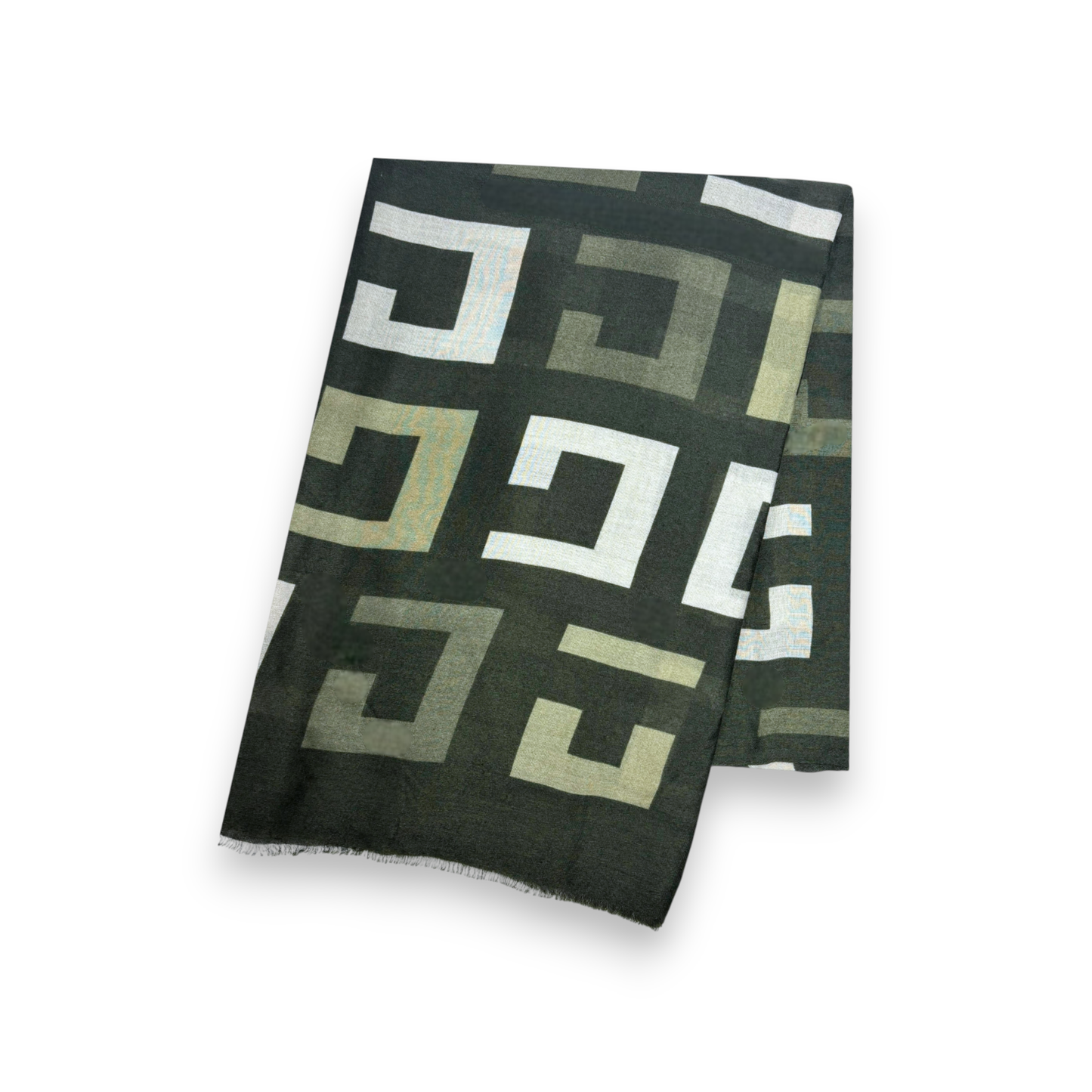
                  
                    Big Geometrical Cotton Blend Scarf
                  
                