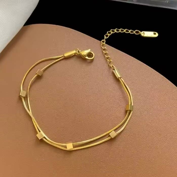 
                  
                    Accent Cubes Double Chain Bracelet
                  
                