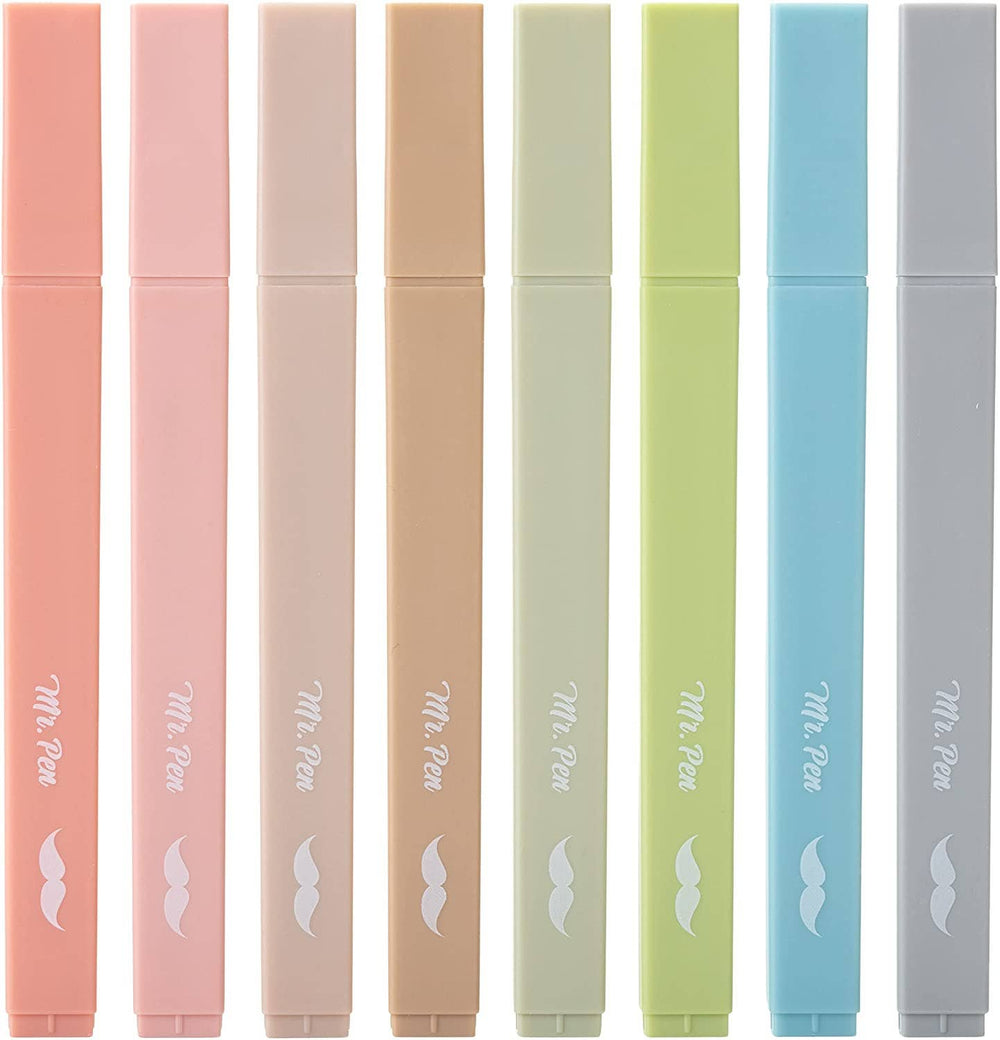 Soft Tone Chisel Tip Highlighters: Set of 8