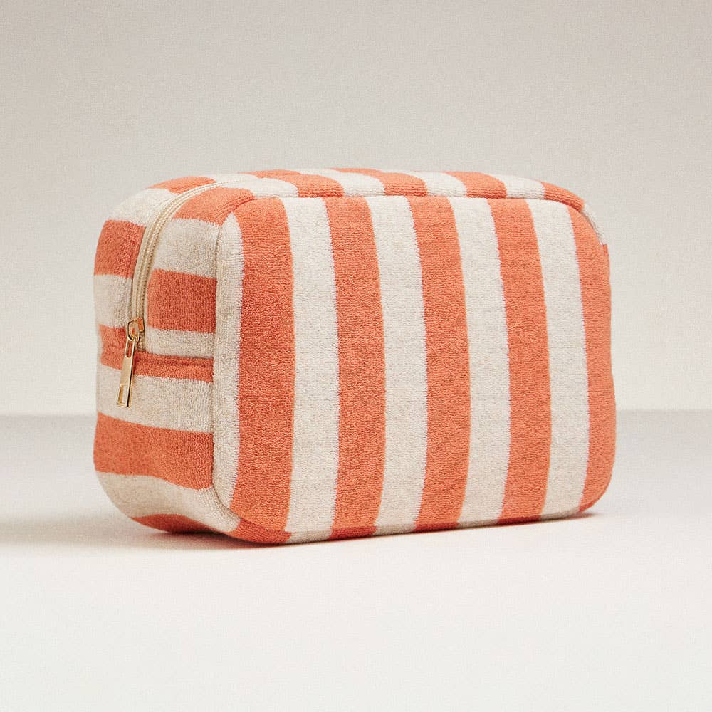 
                  
                    Cotton Terry Cabana Striped Zip Pouch
                  
                
