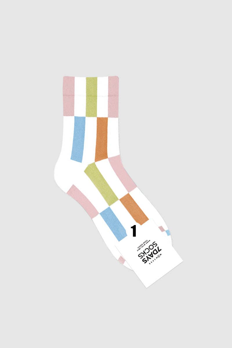 
                  
                    Color Block Tall Checkered Socks
                  
                