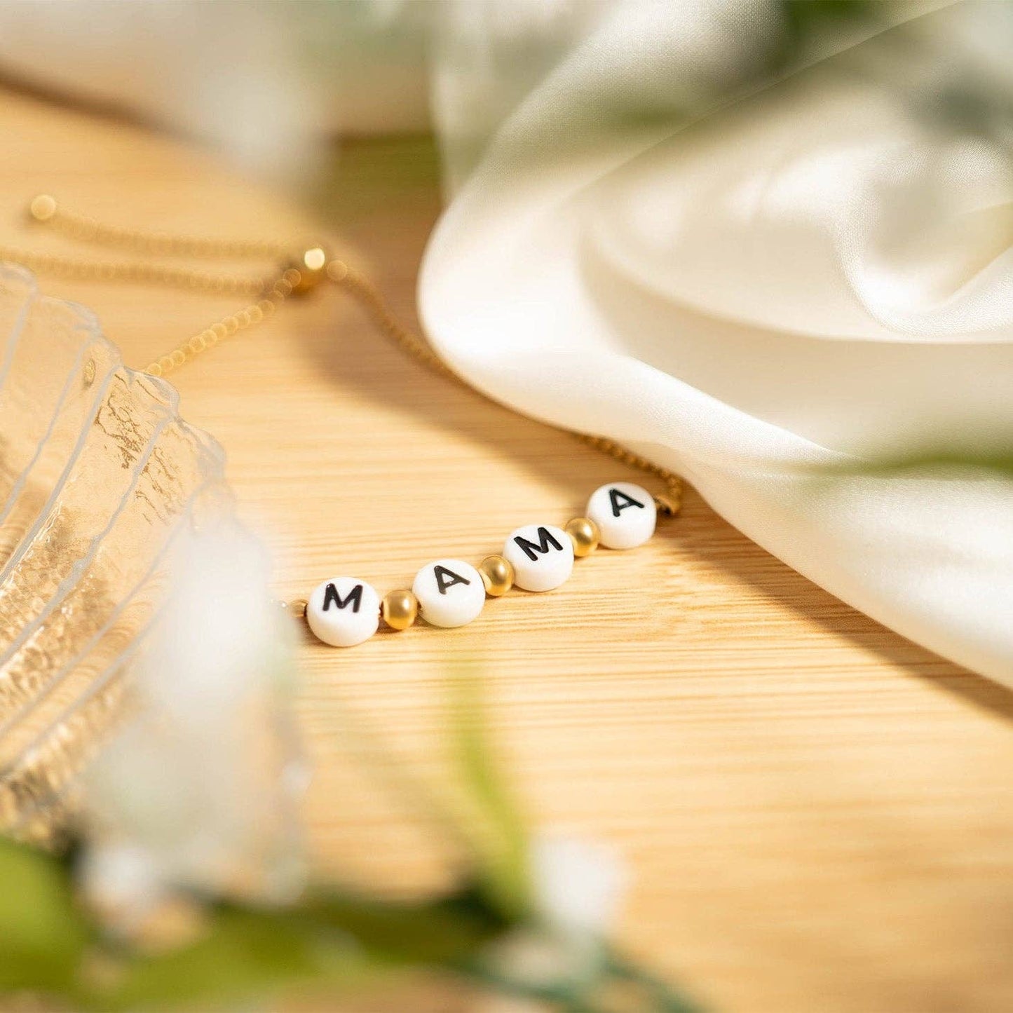 
                  
                    "Mama" Ball Chain Pull Through Bracelet
                  
                