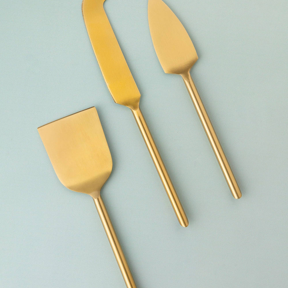 
                  
                    Atlas Gold Cheese Knives, Set of 3
                  
                