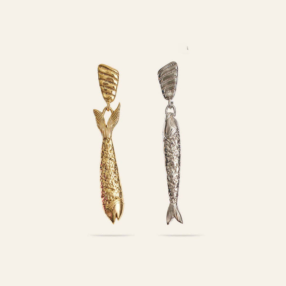 
                  
                    Fish Drop Mix Metal Earrings
                  
                