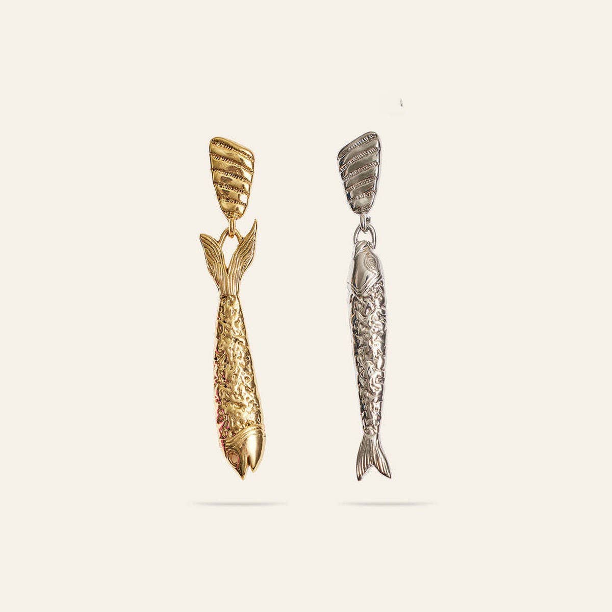 
                  
                    Fish Drop Mix Metal Earrings
                  
                
