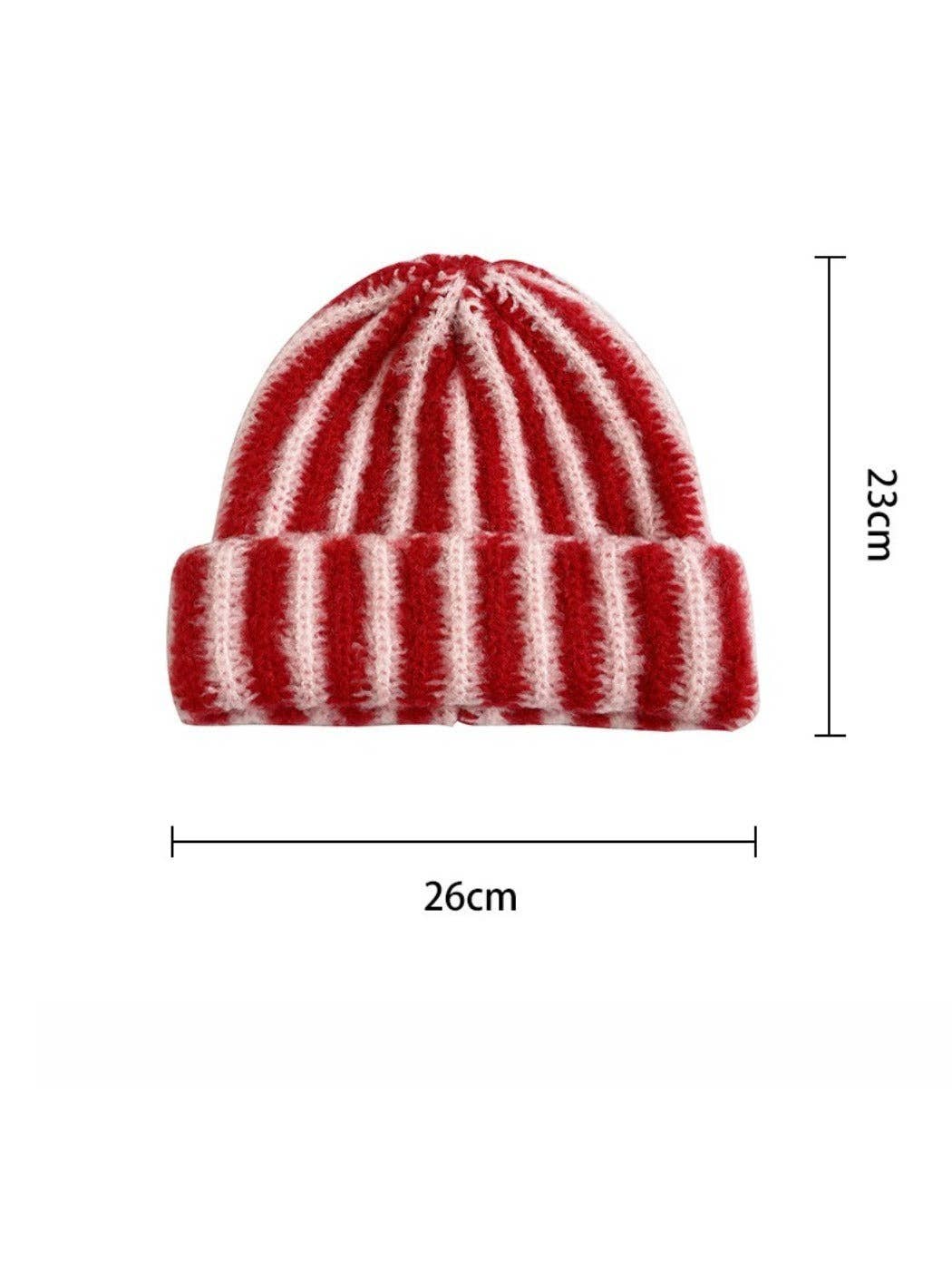 
                  
                    Two-Tone Striped Knit Beanie
                  
                