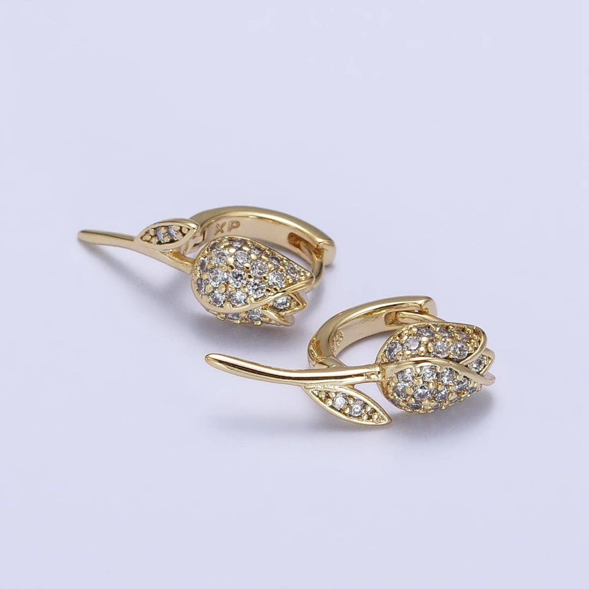 
                  
                    Micro Paved Rose Stem Huggies
                  
                