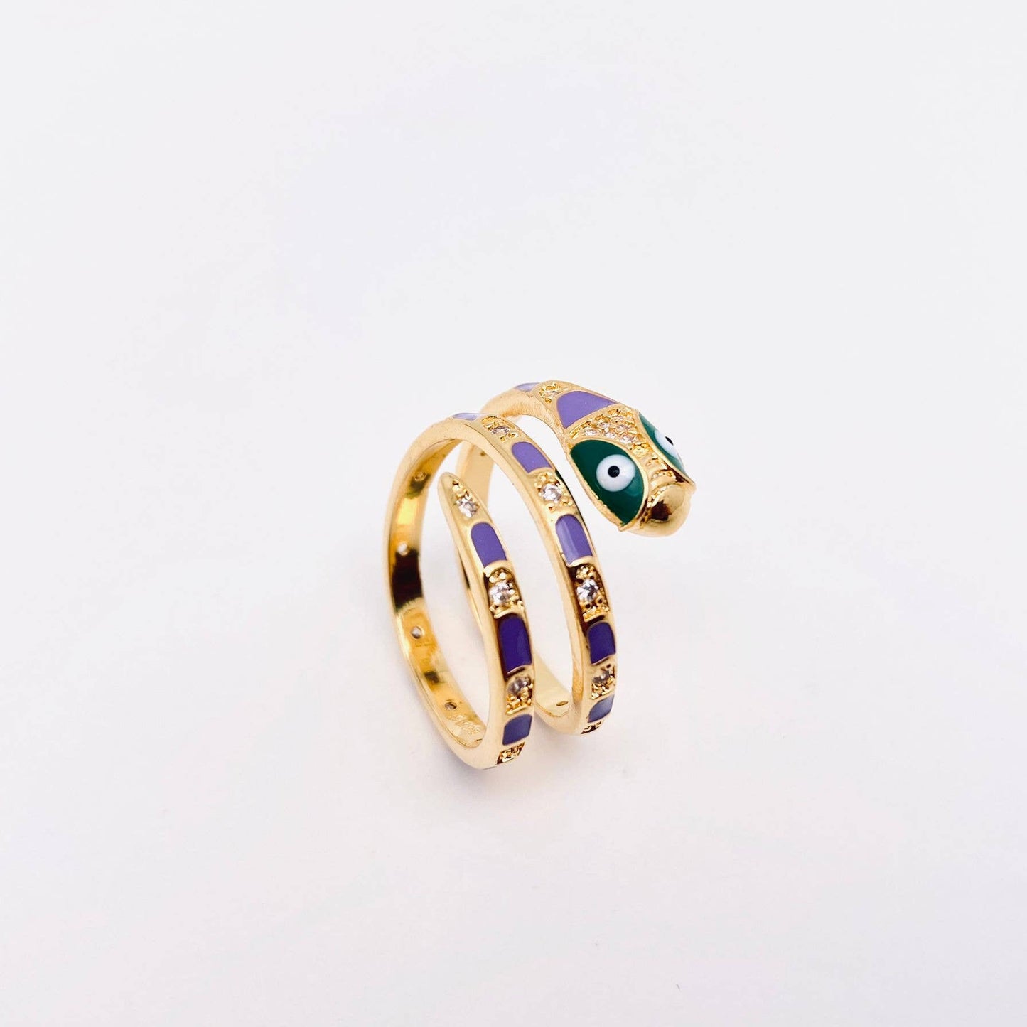 
                  
                    Colored Enamel Snake Adjustable Ring
                  
                