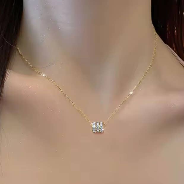 
                  
                    Studded Barrel Necklace
                  
                