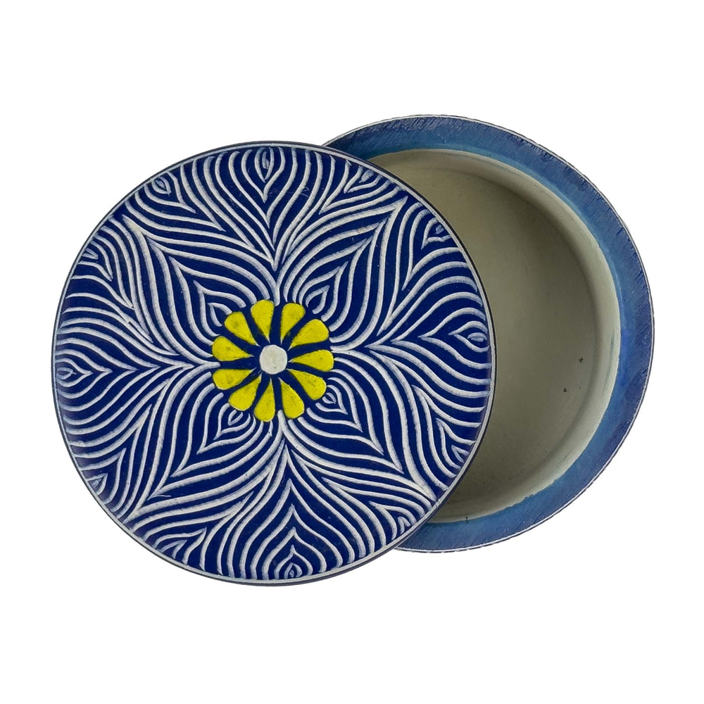 
                  
                    Soapstone Floral Blue Trinket Box
                  
                