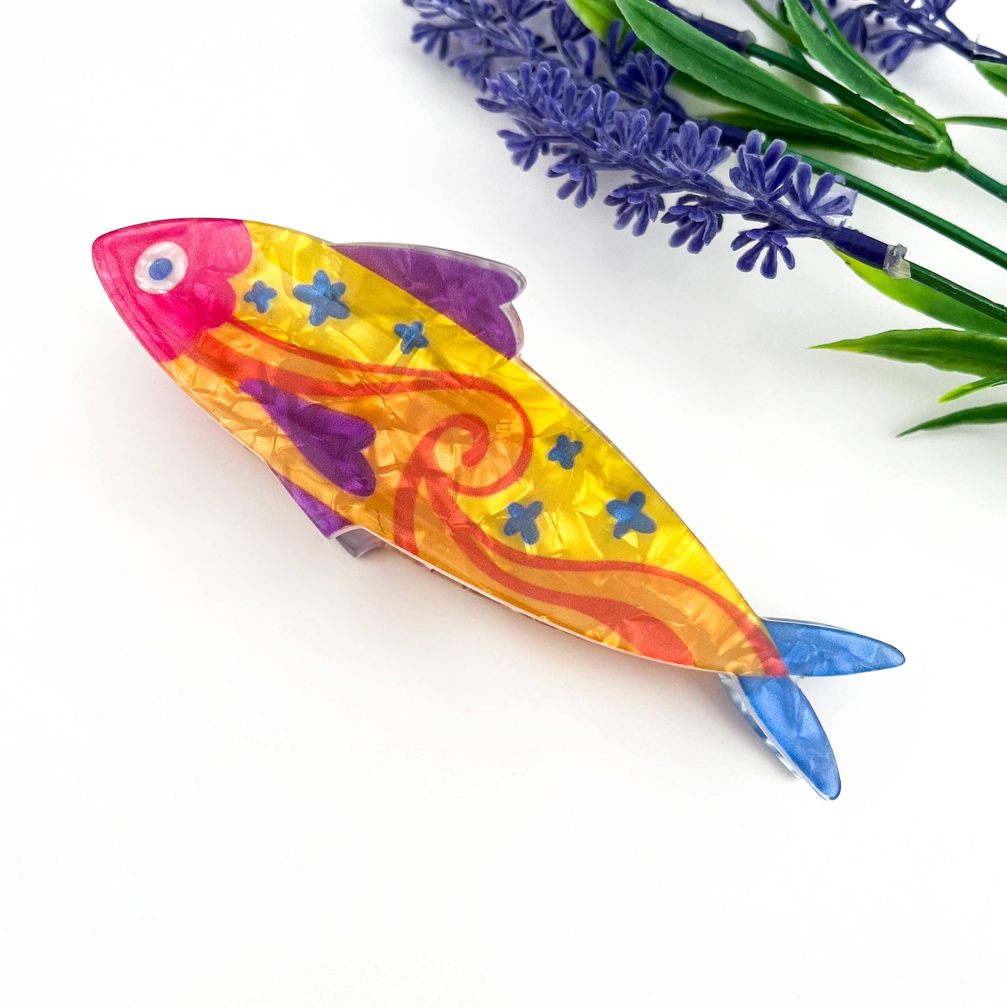 
                  
                    Floral Sardine Acetate Hair Claw
                  
                