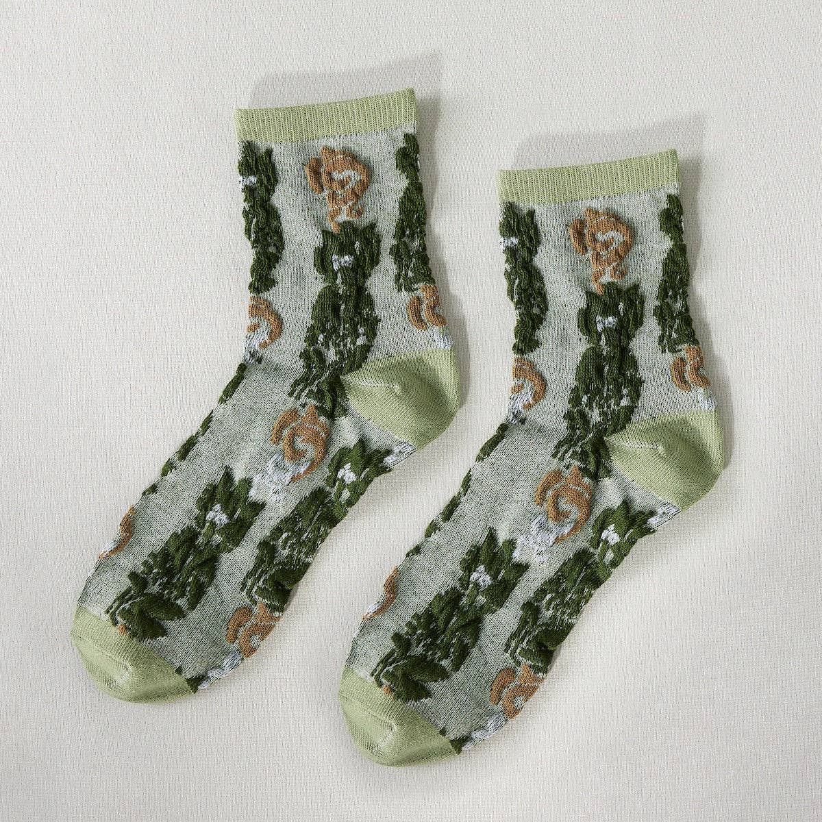 
                  
                    English Country Garden Embossed Socks
                  
                