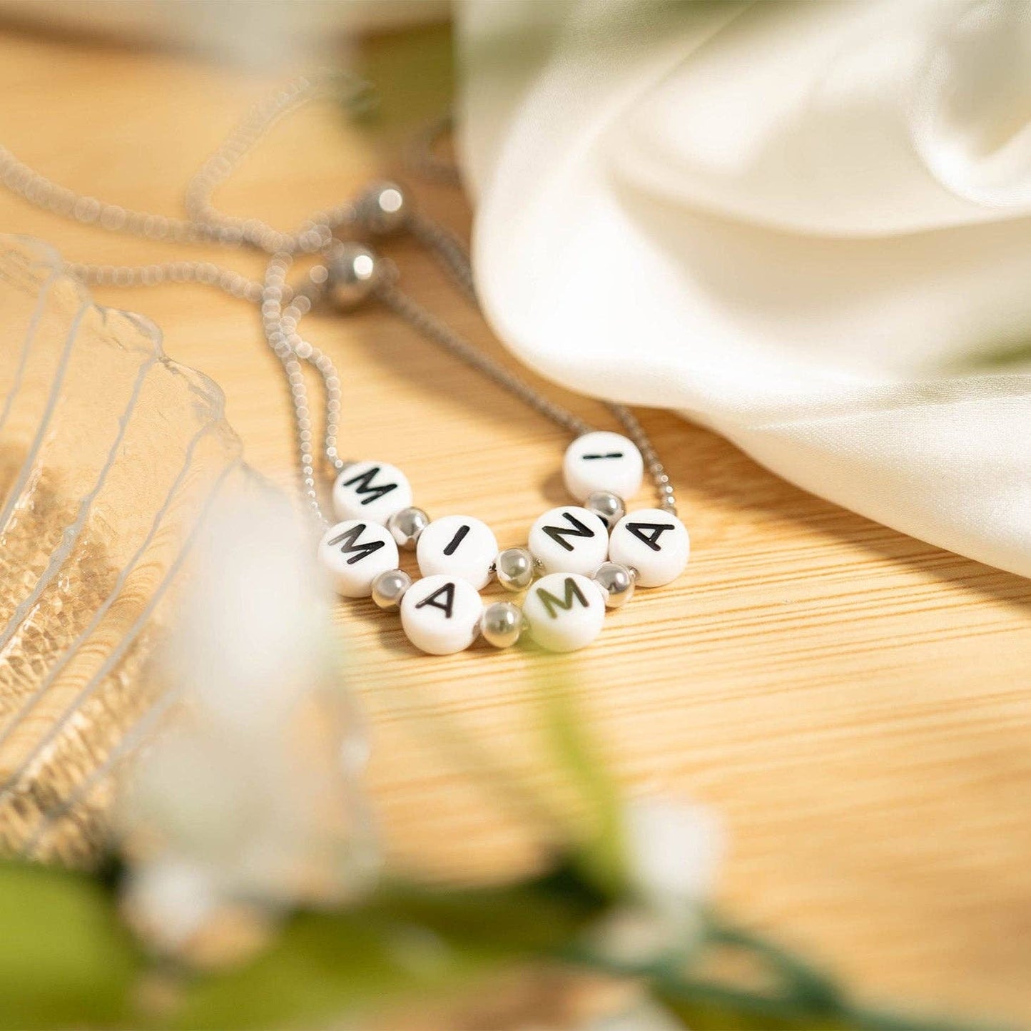 
                  
                    "Mama" Ball Chain Pull Through Bracelet
                  
                