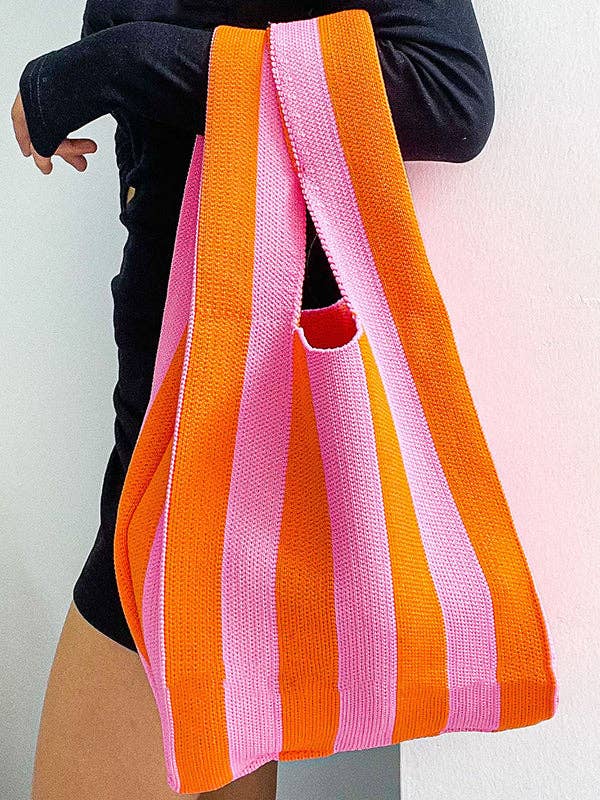 
                  
                    Contrast Stripes XL Knitted Tote
                  
                