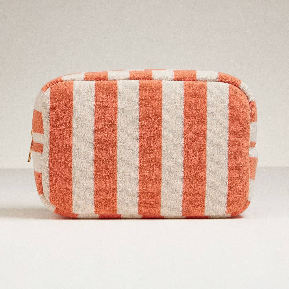 
                  
                    Cotton Terry Cabana Striped Zip Pouch
                  
                