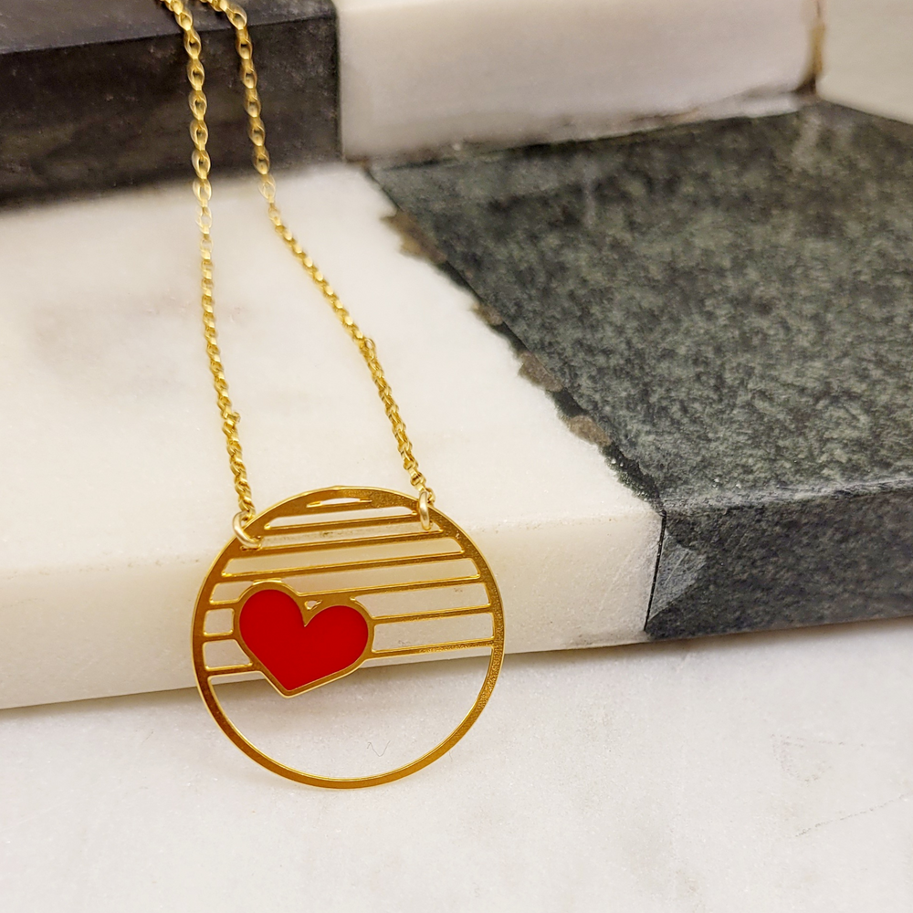 
                  
                    Circle Heart Necklace by Aqua Cherry
                  
                