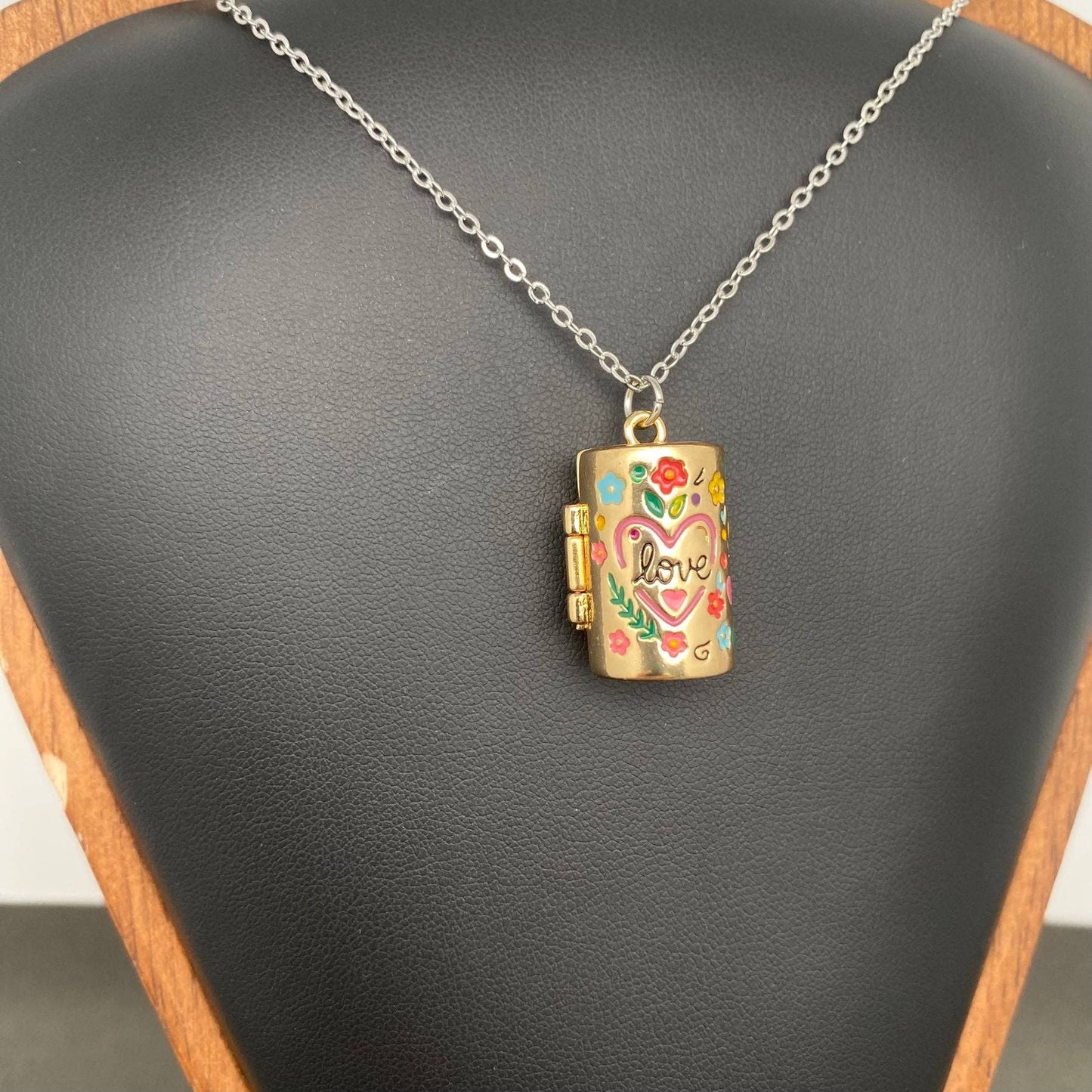 
                  
                    Enamel Gift Box Locket Necklace
                  
                