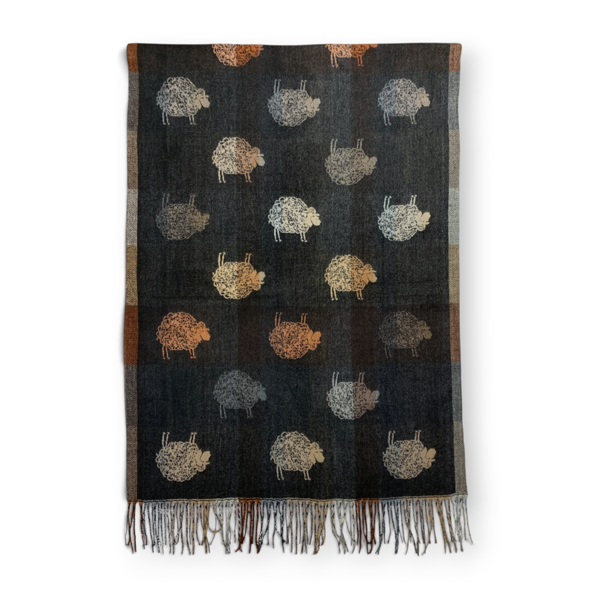 
                  
                    Sheep Reversible Wool Blend Winter Scarf
                  
                