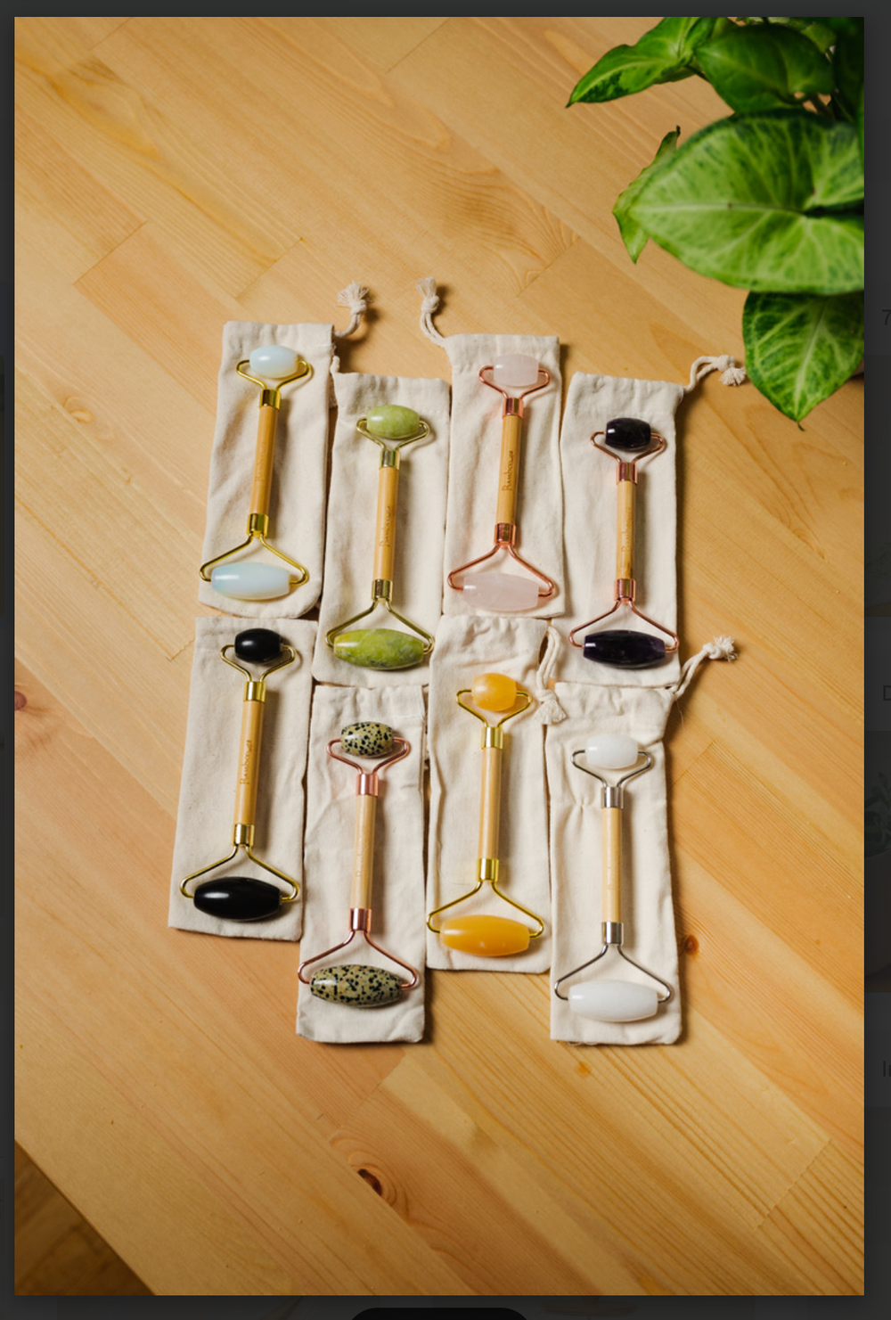Stone + Bamboo Facial Massage Roller