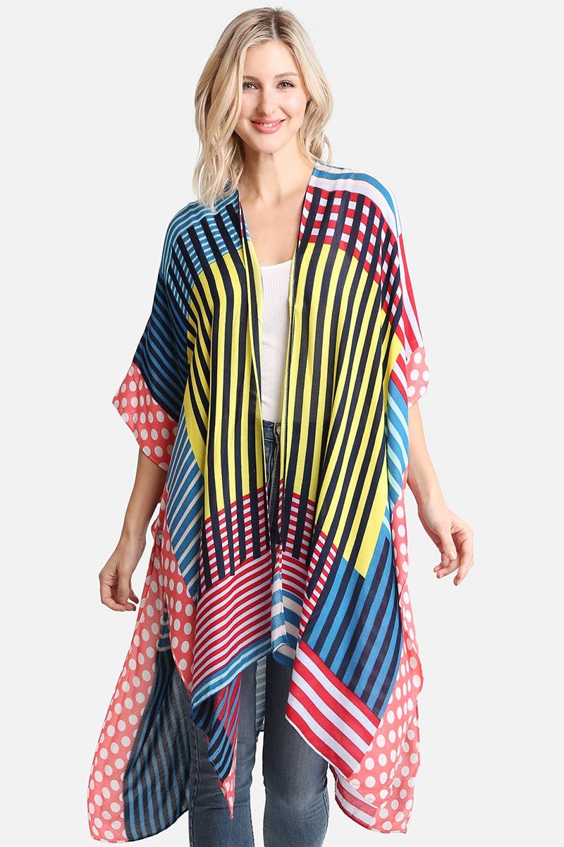 
                  
                    Women's Viscose Color Print Kimono Cover-Up
                  
                