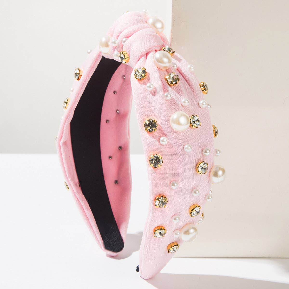 
                  
                    Pearl Studded Top Knot Headband
                  
                