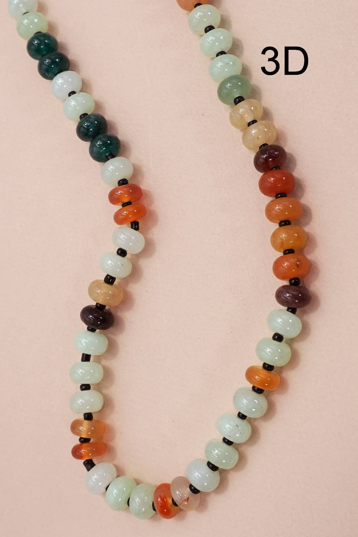 
                  
                    Agate Stone and Glass Beaded Necklace
                  
                
