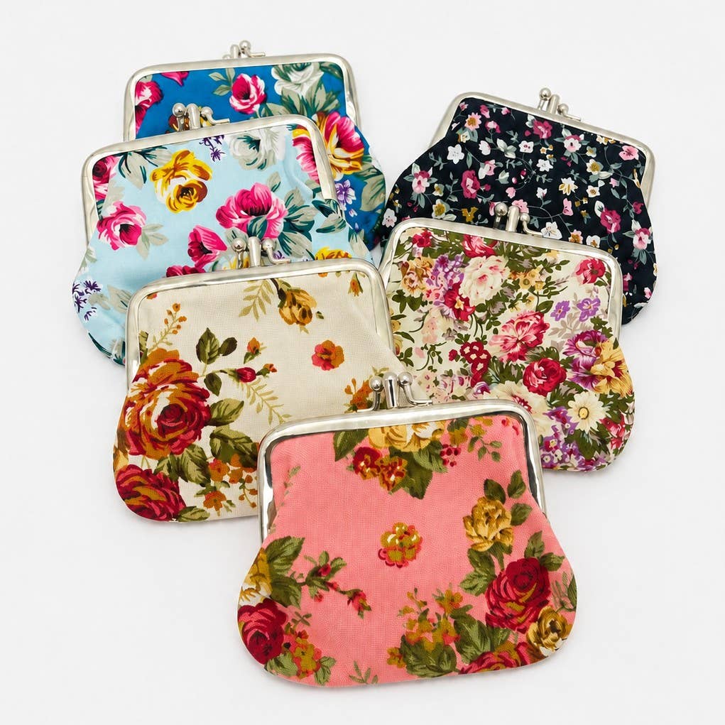 
                  
                    Floral Classic Kiss Lock Pouch
                  
                
