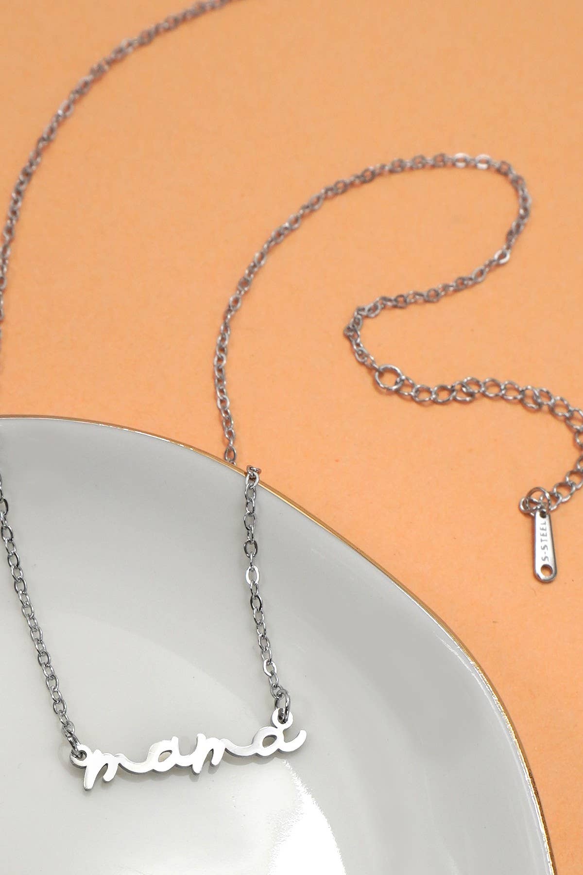
                  
                    "Mama" Script Necklace
                  
                