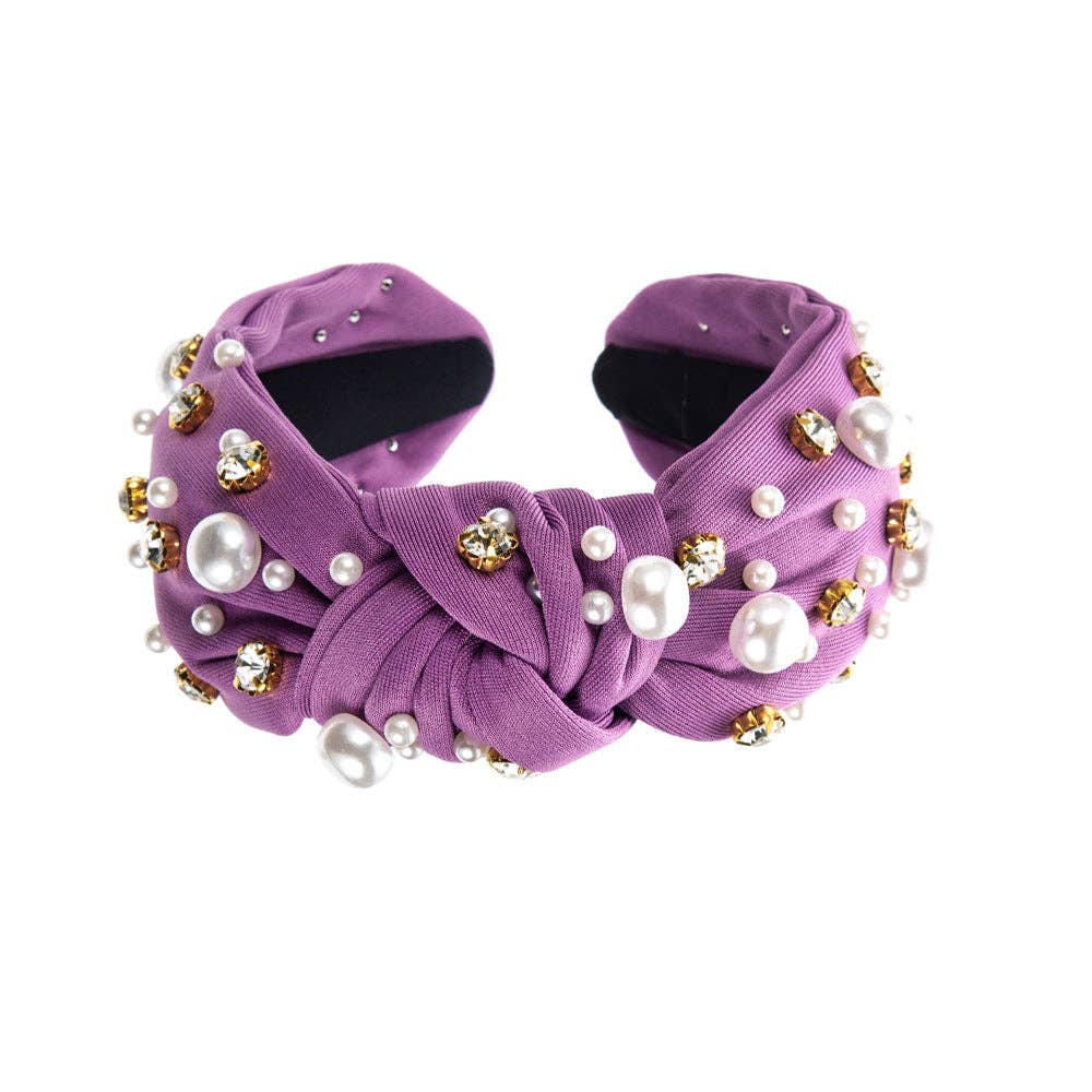 
                  
                    Pearl Studded Top Knot Headband
                  
                