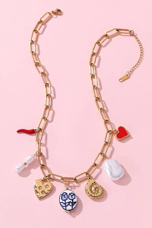 
                  
                    Bold Charms Paperclip Necklace
                  
                