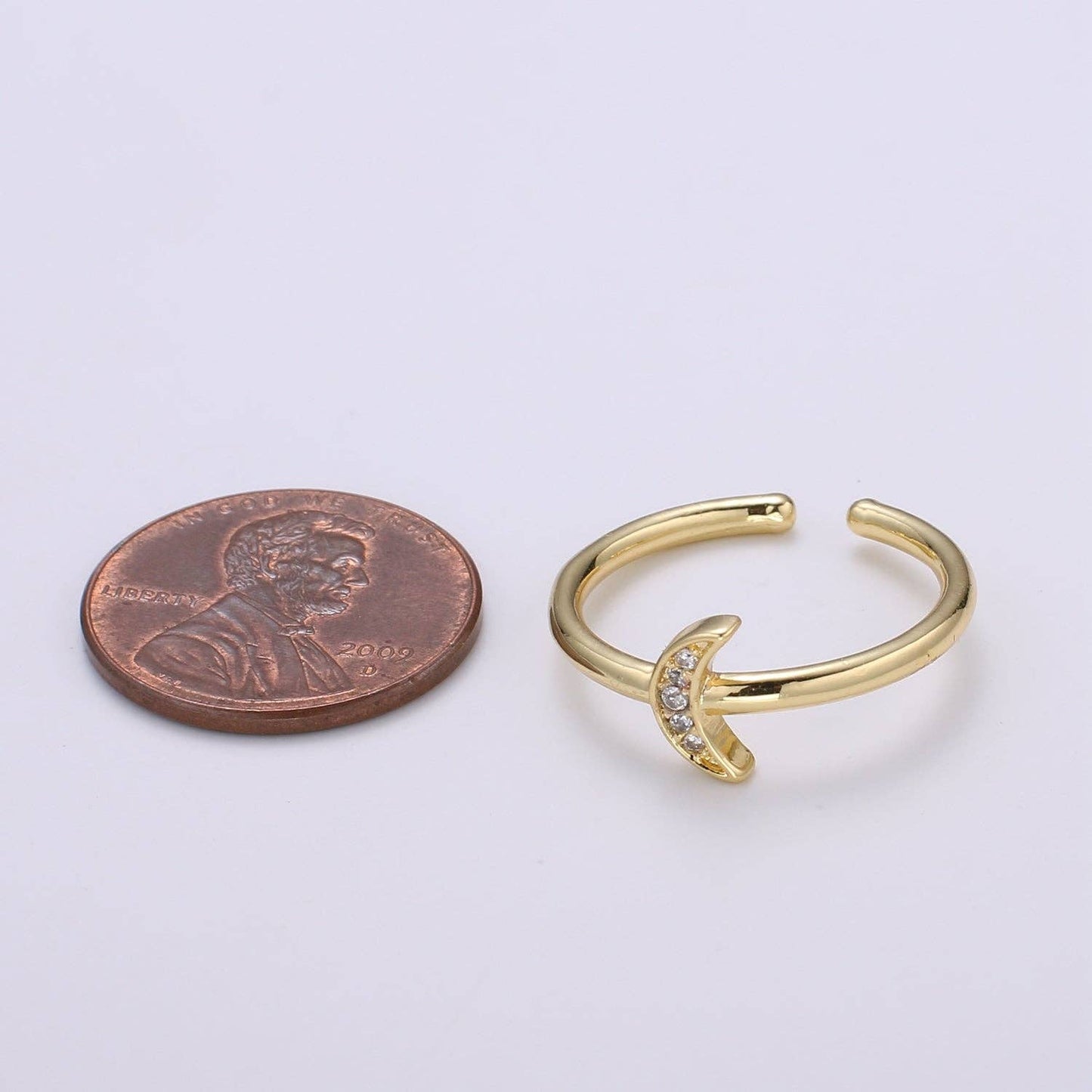 
                  
                    Celestial Crescent Moon Adjustable Ring
                  
                