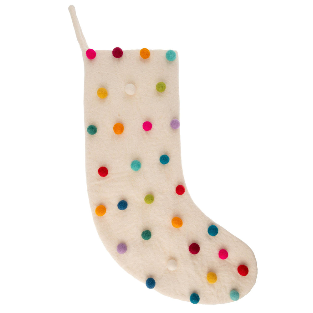 Felt Pom Pom Stocking