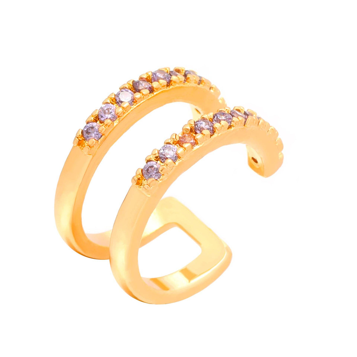 
                  
                    CZ Embedded Double Layer Ear Cuffs
                  
                