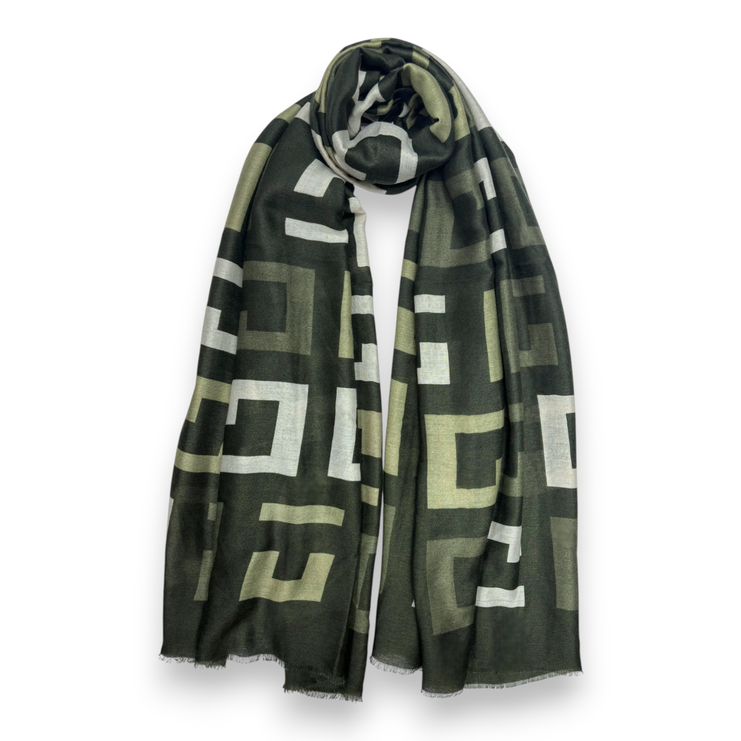 
                  
                    Big Geometrical Cotton Blend Scarf
                  
                