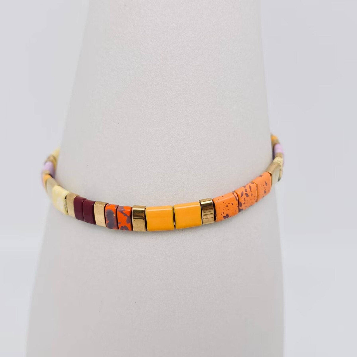 
                  
                    Glass TILA + Hematite Beaded Elastic Bracelets (Collection B)
                  
                