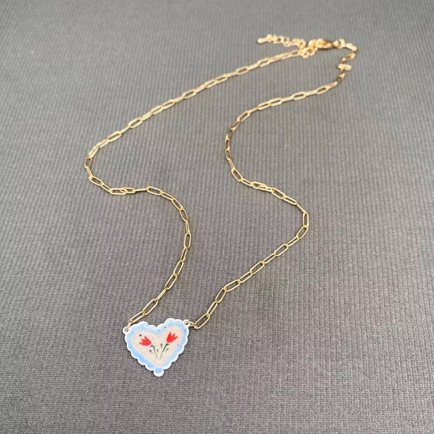
                  
                    Folk Art Heart Necklace
                  
                