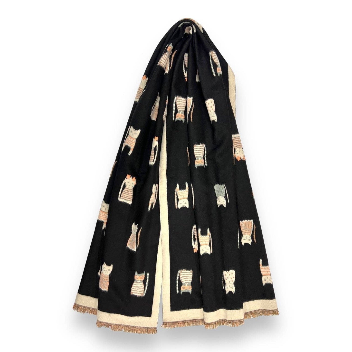 
                  
                    Cat Print Cashmere Blend Scarf
                  
                