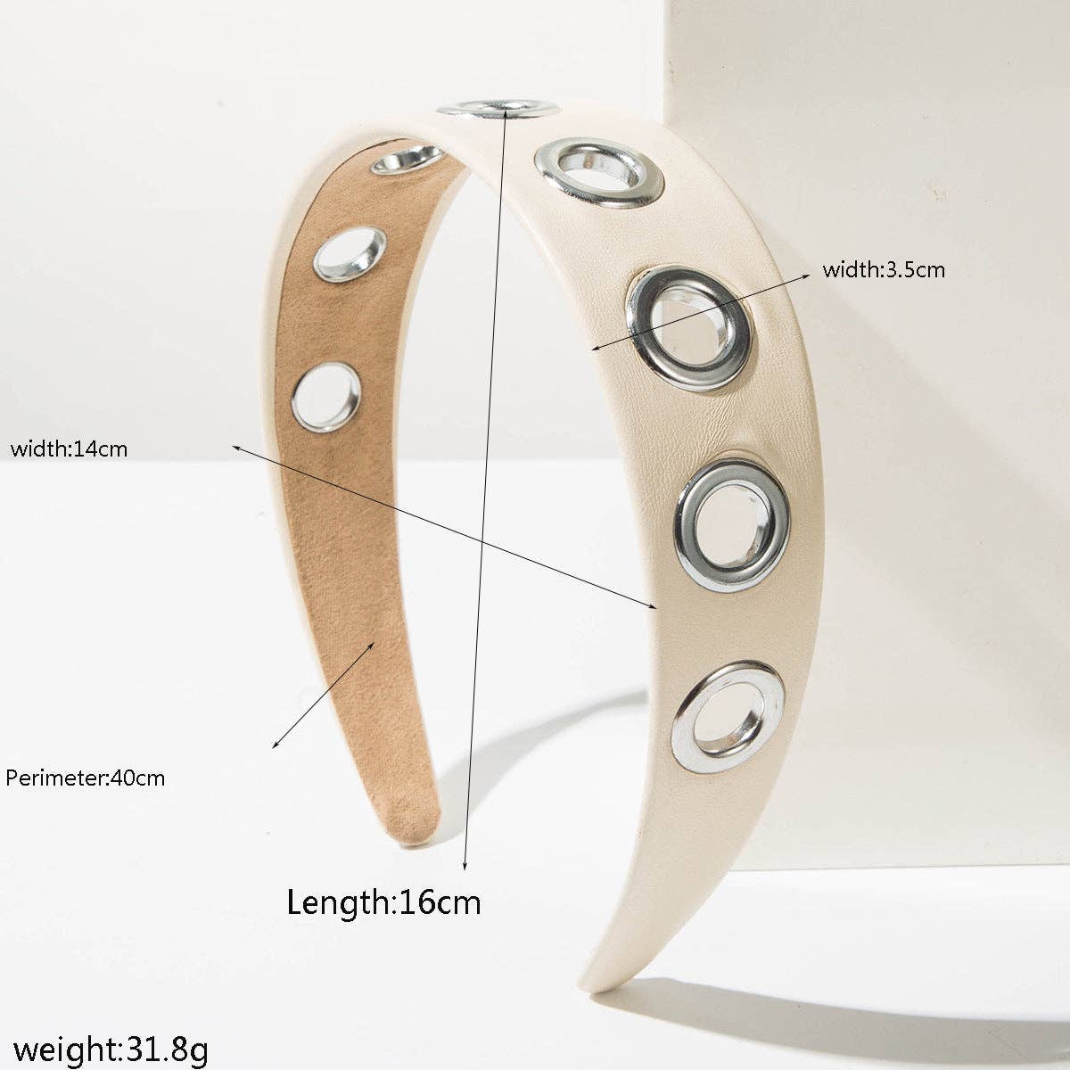 
                  
                    90s Metal Eyelets Headband
                  
                