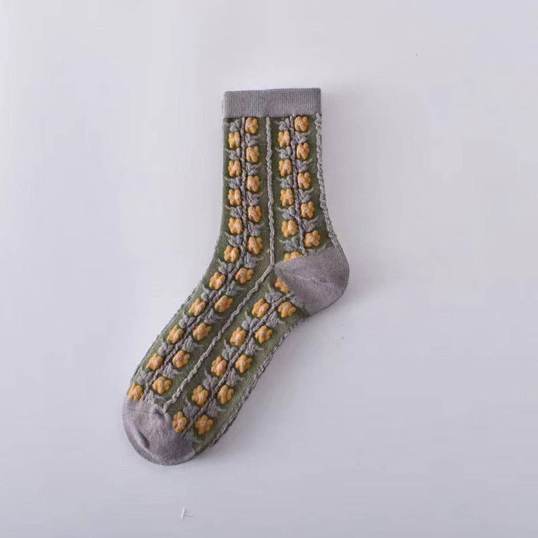 
                  
                    Embossed Cottagecore Socks
                  
                