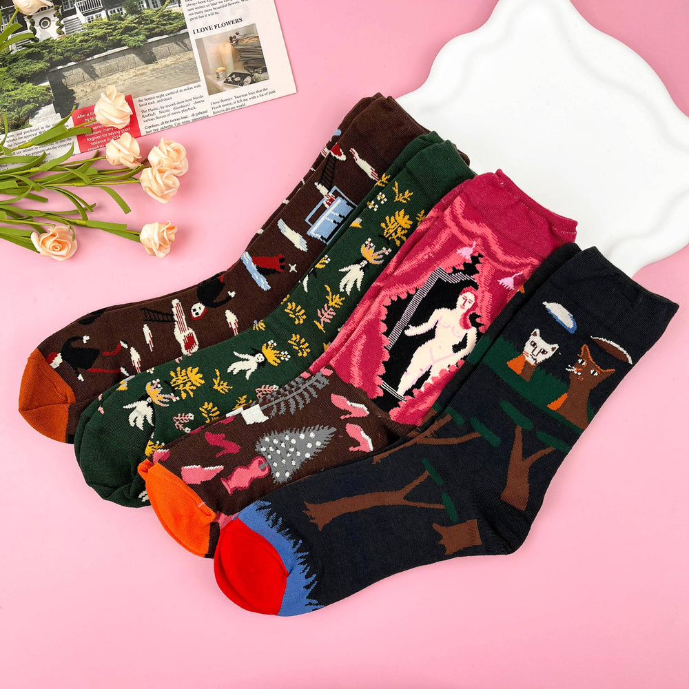 
                  
                    Oil Painting Illustrations Mid-Calf Socks
                  
                