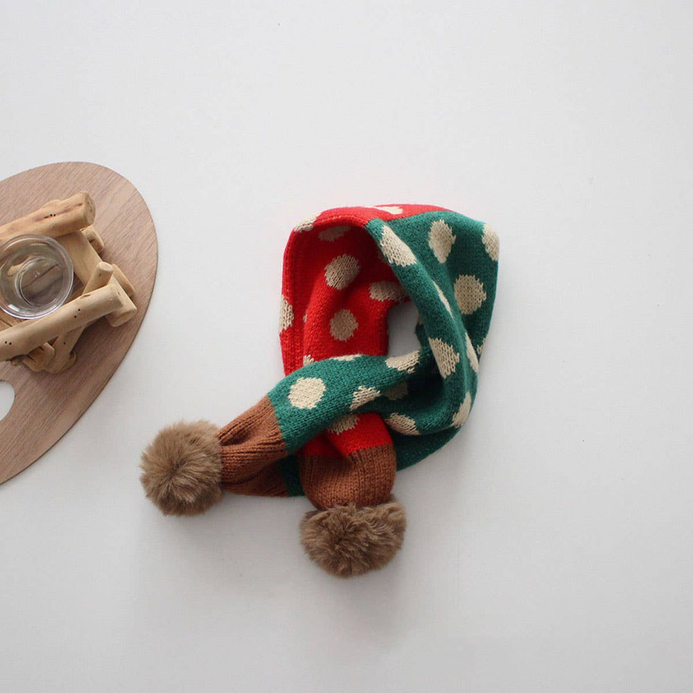
                  
                    Pompom Polka Dots Kids Knitted Neck Scarf
                  
                