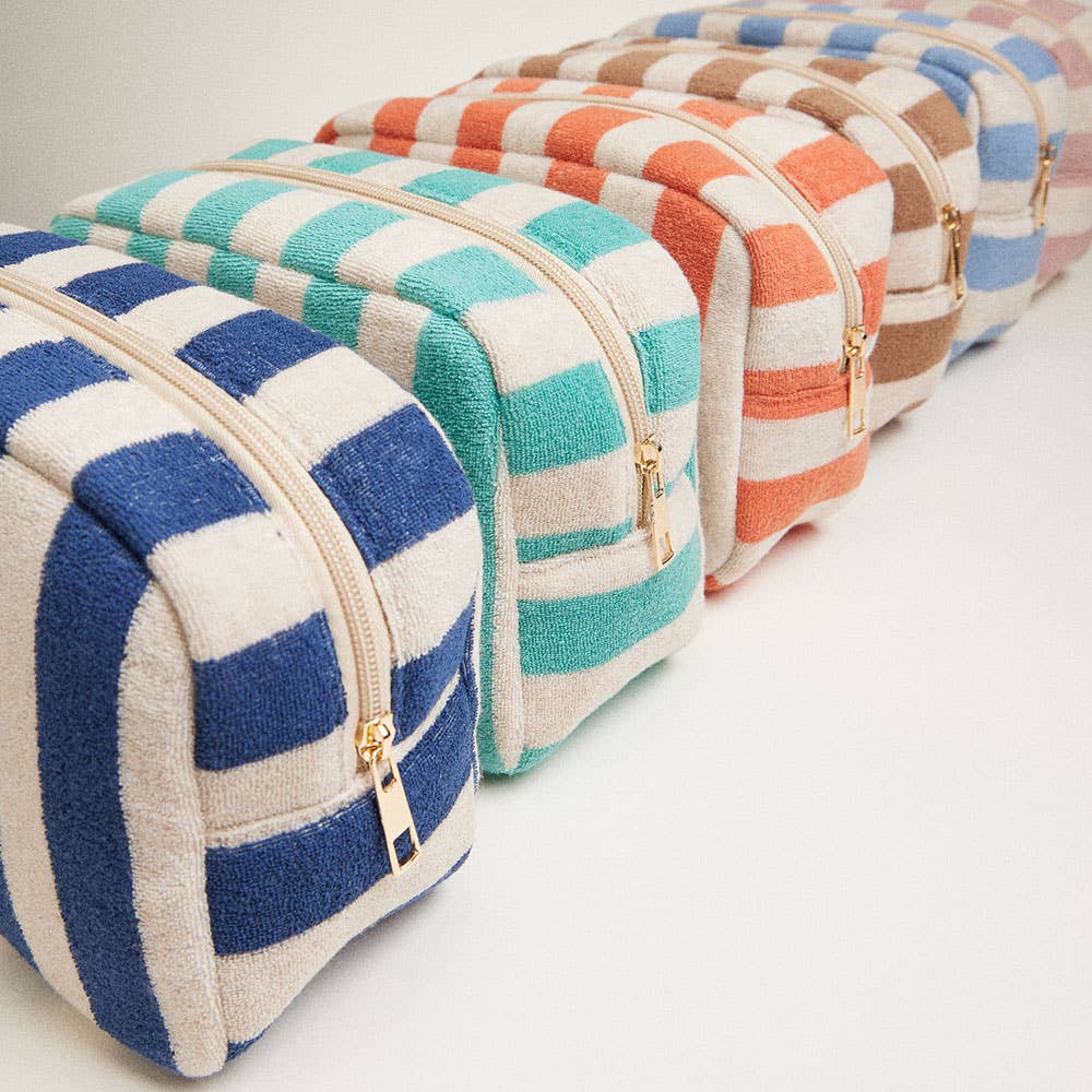 
                  
                    Cotton Terry Cabana Striped Zip Pouch
                  
                