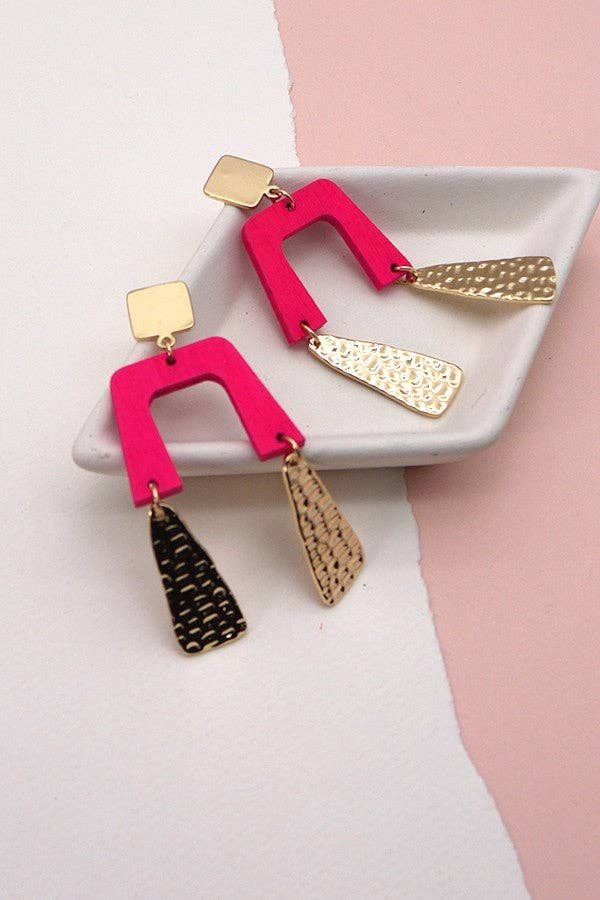 
                  
                    Wood + Metal Organic Shapes Earrings
                  
                