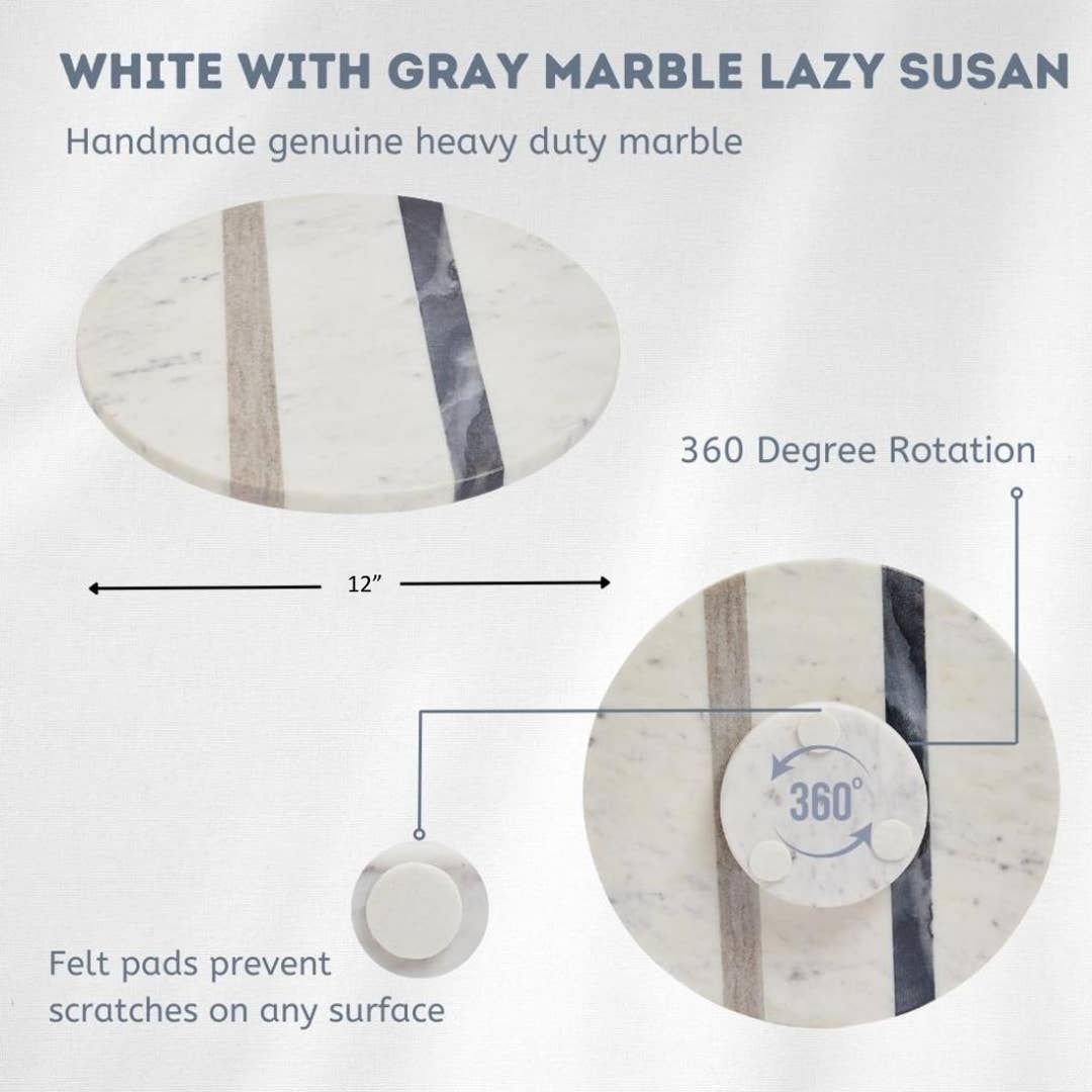 
                  
                    12" Striped Marble Lazy Susan
                  
                
