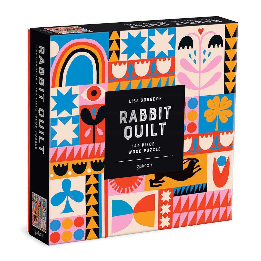 
                  
                    Lisa Congdon's Rabbit Quilt 144 Piece Wood Puzzle by Galison
                  
                