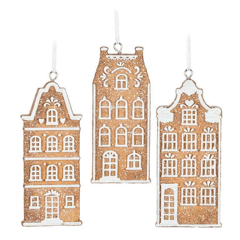 Gingerbread House Ornament-3 Assorted-5
