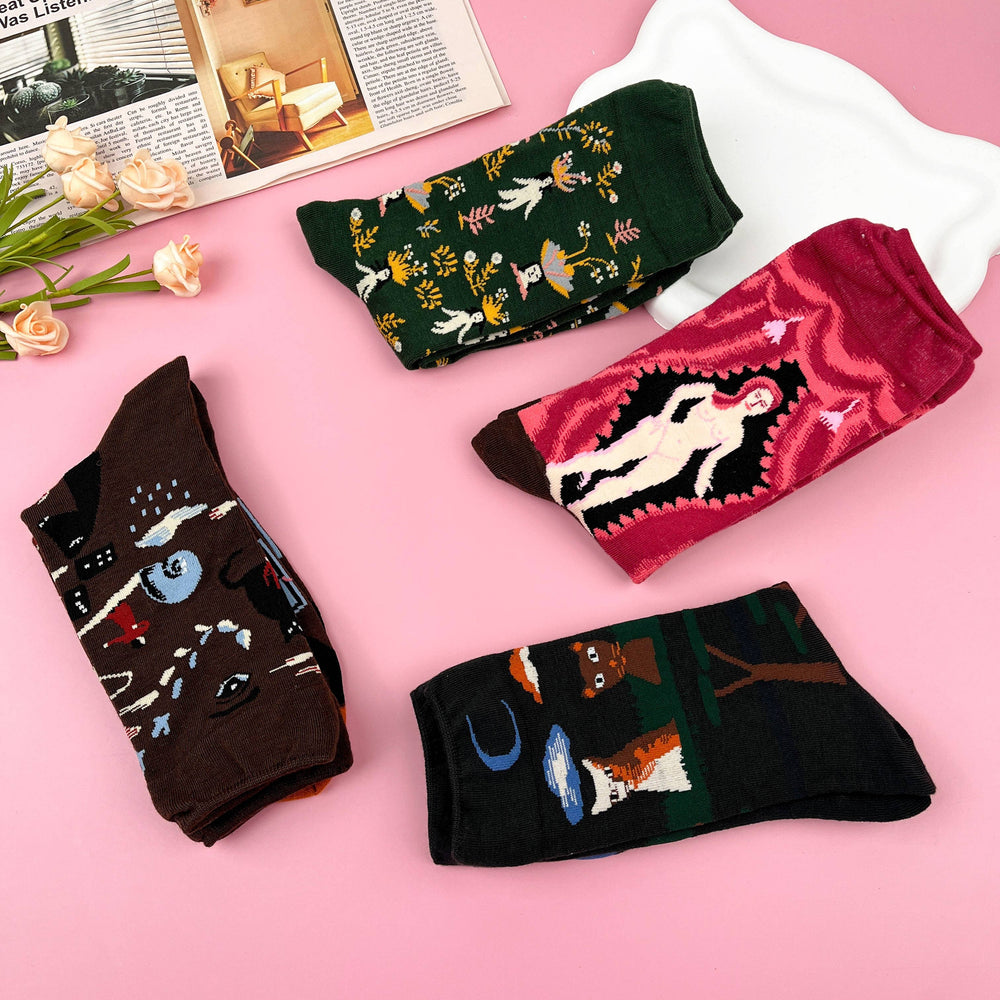 
                  
                    Oil Painting Illustrations Mid-Calf Socks
                  
                