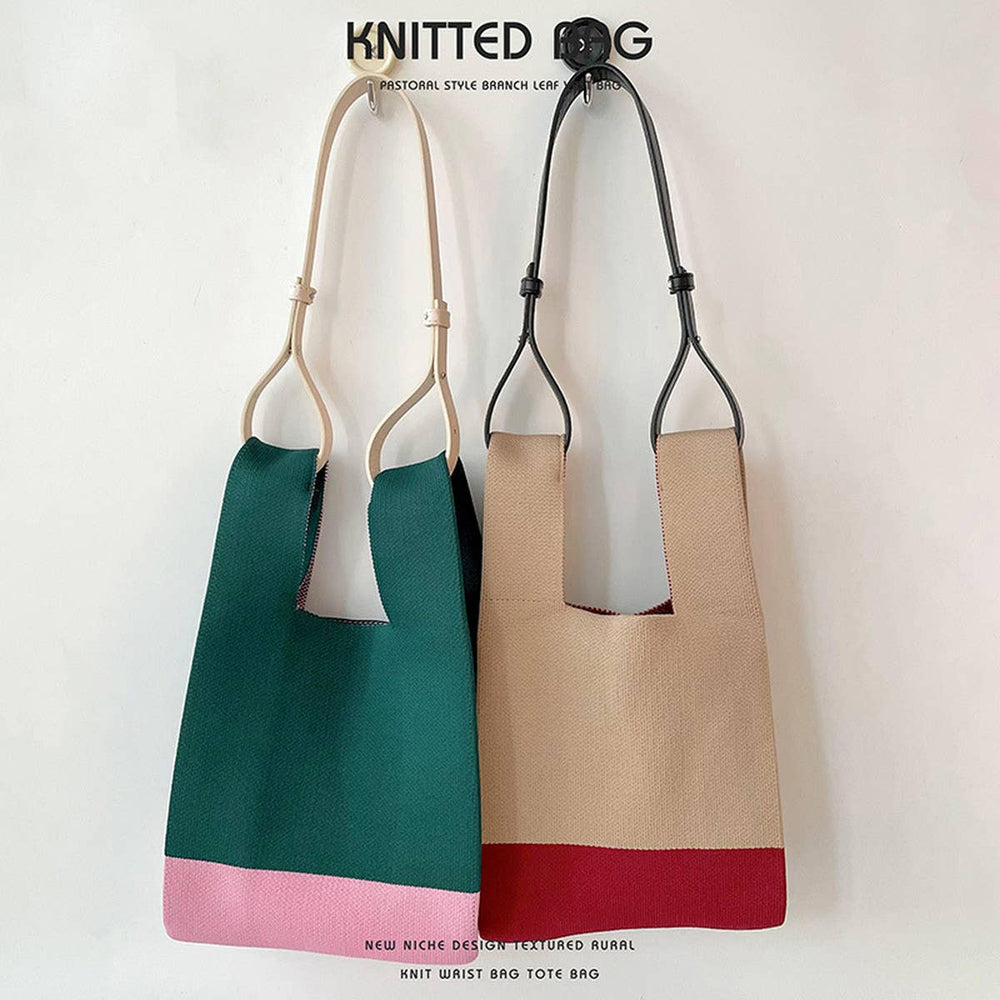 
                  
                    Knit Tote: Minimalist Color Block
                  
                