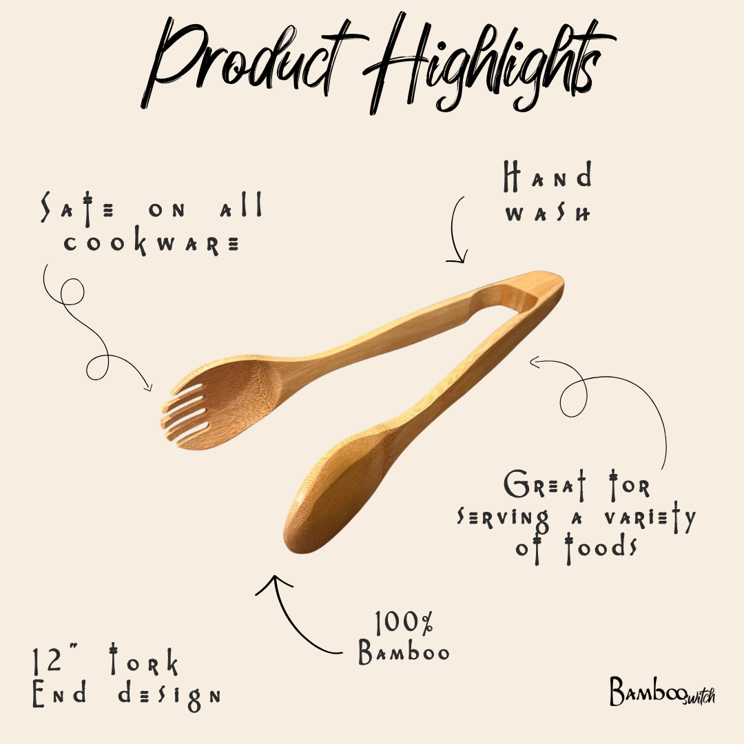 
                  
                    12" Bamboo Serving Tongs
                  
                