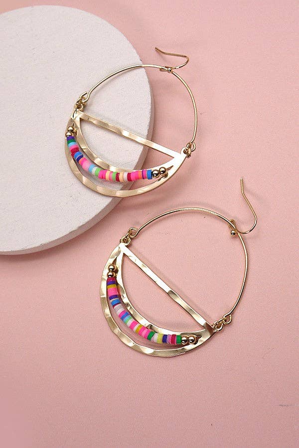 
                  
                    Half Moon Beaded Drop Earrings
                  
                